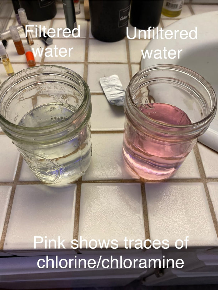 Customer photo of a DPD chlorine test